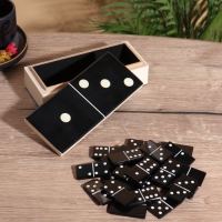 Настольная игра "Домино" 18,5х7,5х4 см, смола, дерево