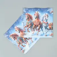 Салфетки бумажные трёхслойные &laquo;Зимняя тройка&raquo;, 33х33, 20 шт