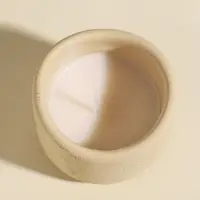 Свеча в вулканическом подсвечнике "Изгиб" белая 8,3х8,5х7 см