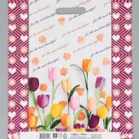 Пакет "Для тебя, полиэтиленовый с вырубной ручкой, 38х47 см, 60 мкм