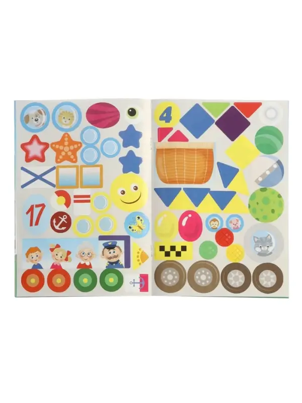 Книжка с наклейками "Едем, летим, плывём", 16 стр