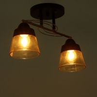 Люстра "Кансе" 2хЕ27 40Вт черно-золотой 41х15х23 см