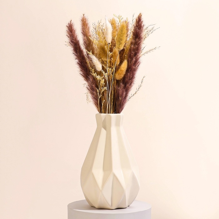 Сухоцветы &laquo;Лагурус&raquo;, набор из 3 видов, 48 &times; 16 &times; 6 см