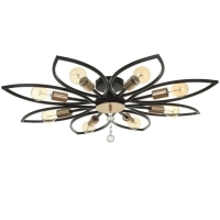 Люстра 2138/8 E27 40Вт черно-золотой 80х80х20 см BayerLux