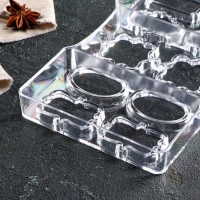 Форма для конфет и шоколада &laquo;Рамочка&raquo;, 10 ячеек, 20&times;12&times;2,5 см, цвет прозрачный