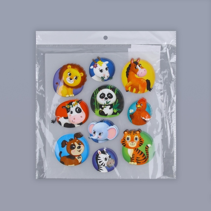 Термотрансфер &laquo;Зверята&raquo;, 17,8 &times; 19,7 см, 10 дизайнов, цена за 1 лист