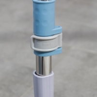 Швабра с отжимом и ведро Доляна: ведро с отсеками 10 л, 24&times;38 см, швабра плоская 32&times;12&times;120 см, насадка с карманами с двух сторон