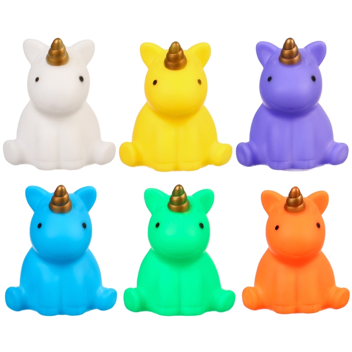 Набор резиновых игрушек для ванны &laquo;Единорожки&raquo;, с пищалкой, 6 шт, Крошка Я