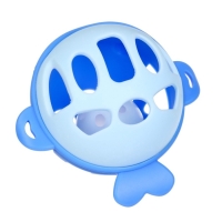 Прорезыватель силиконовый для зубов с погремушкой Крошка Я &laquo;Рыбка&raquo;, в кейсе, синий