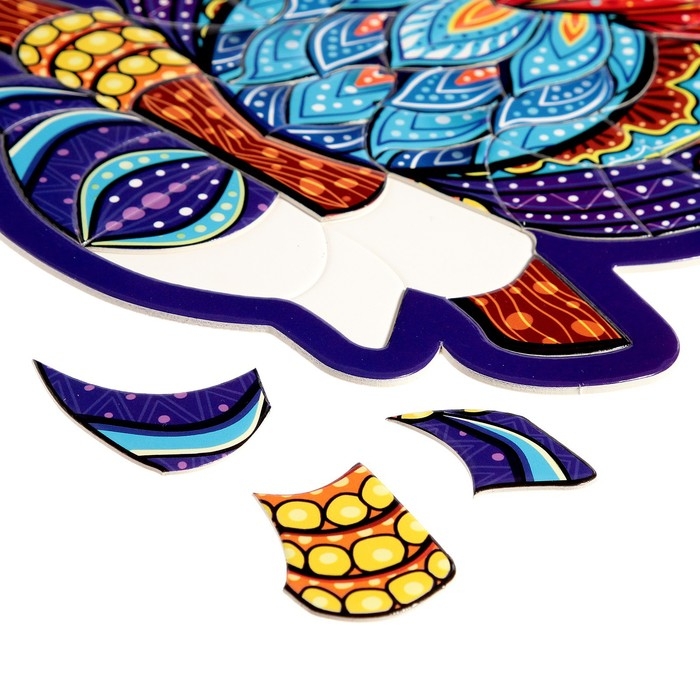 Фигурный пазл в рамке &laquo;Сова&raquo;, на подложке, 76 деталей