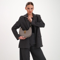 Сумка женская на молнии TEXTURA, маленький размер, цвет серый