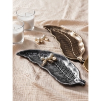 Блюдо для фруктов Доляна &laquo;Винтажный лист&raquo;, 28&times;10 см, цвет серебряный