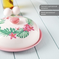 Блинница Доляна &laquo;Тропики&raquo;, d=23 см, цвет белый