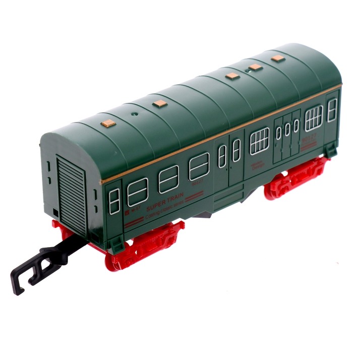 Железная дорога &laquo;Винтаж&raquo;, 2 состава в комплекте, свет и звук, работает от батареек