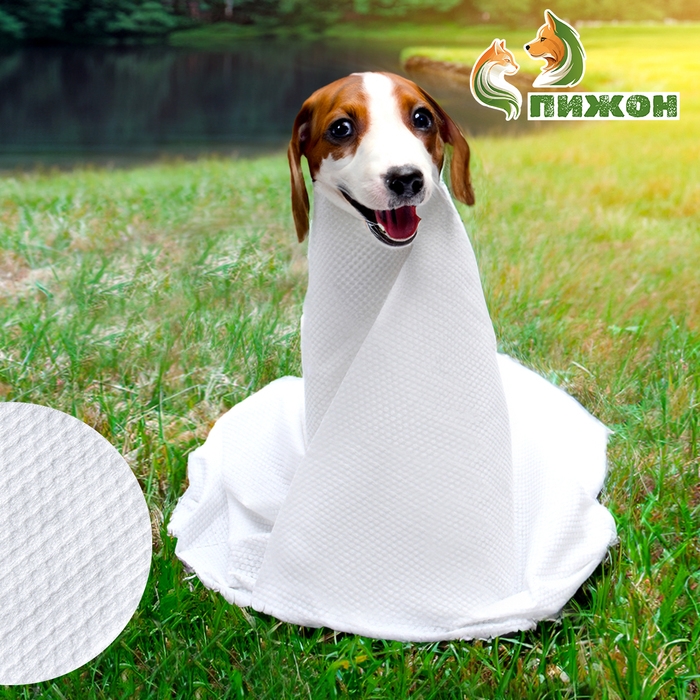 Полотенце для животных впитывающее, 60 х 80 см, 70 г/м&sup2; , одноразовое