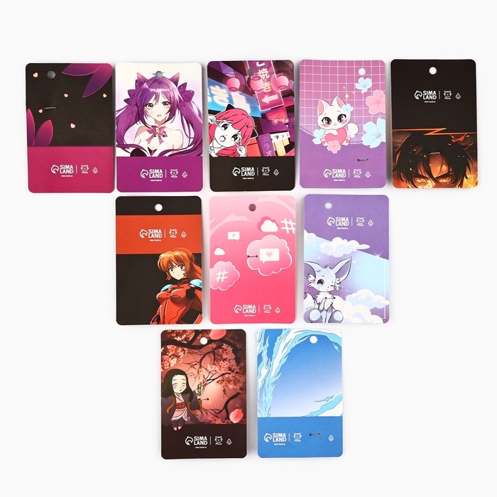 Значки деревянные &laquo;Аниме&raquo; в шоубоксе, 20 шт