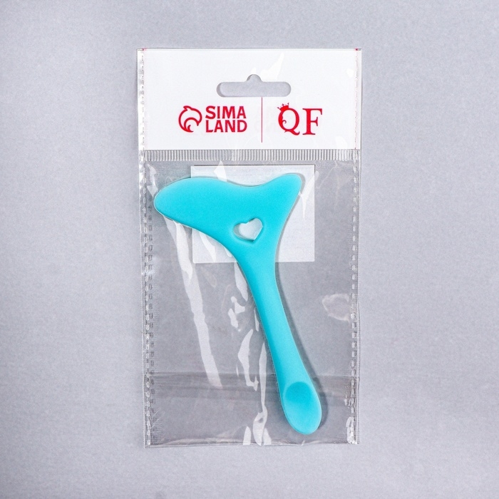 Трафарет для макияжа, силиконовый, 11,7 &times; 6 &times; 0,7 см, цвет голубой