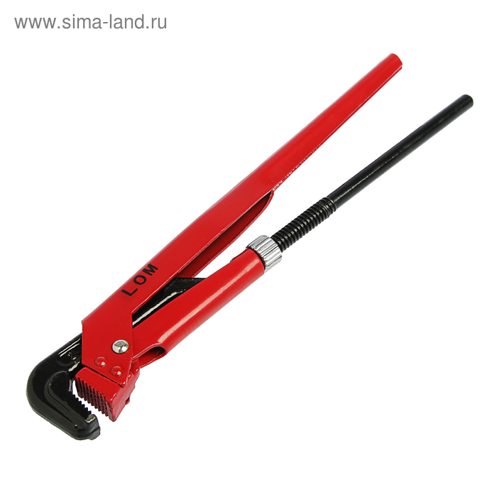 Ключ трубный рычажный ЛОМ, плоский зажим 90&deg;, раскрытие до 40 мм, 2"