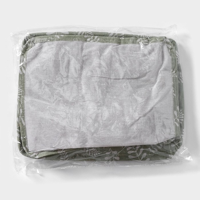 Органайзер для хранения белья Доляна Leaves, 9 ячеек, 25&times;33&times;16 см, цвет зелёный