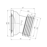 Труба фановая для унитаза "АНИ Пласт" W1228, 110 мм х 14&deg;, короткая