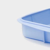 Форма для выпечки Доляна &laquo;Квадрат&raquo;, силикон, 22&times;23&times;3,5 см, внутренний размер 20&times;20 см, цвет голубой