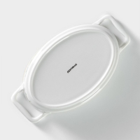 Форма для выпечки из жаропрочной керамики овальная Доляна &laquo;Лимон&raquo;, 27,5&times;15 см, цвет белый