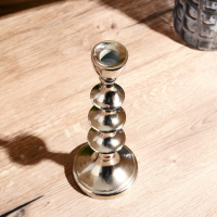 Подсвечник алюминий "Кольца" на 1 свечу 9х9х24 см