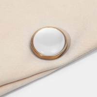 Магнит для платка &laquo;Перламутр&raquo;, цвет белый в золоте