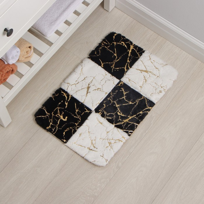 Коврик для дома Доляна &laquo;Шахматка&raquo;, 40&times;60 см