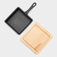 Сковорода чугунная Magma &laquo;Ханой&raquo;, 23&times;13,5&times;3,5 см, индукция, цвет чёрный