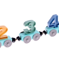 Железная дорога &laquo;Числовой поезд&raquo;, детская, магнитное соединение, работает от батареек