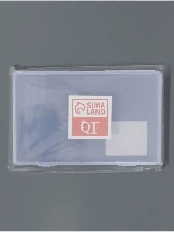 Бокс универс с крышкой 1секц 17,4*10,8*2,6см прозрач пакет накл QF