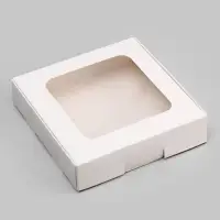 Коробка самосборная, белая, 13&times;13&times;3 см