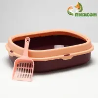 Туалет с бортом 40&times;34&times;11 см, бордовый