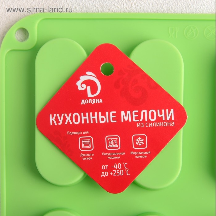 Форма для выпечки Доляна &laquo;Сладости.Эклер&raquo;, силикон, 28&times;21&times;1 см, 12 ячеек (7,6&times;2,7&times;1 см), цвет МИКС