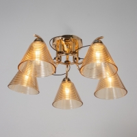 Люстра "Кольцо" 5х40Вт Е27 золото 58х58х24см