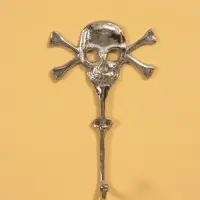 Крючок настенный "Весёлый Роджер" 23х14х5 см, алюминий, цв. серебро