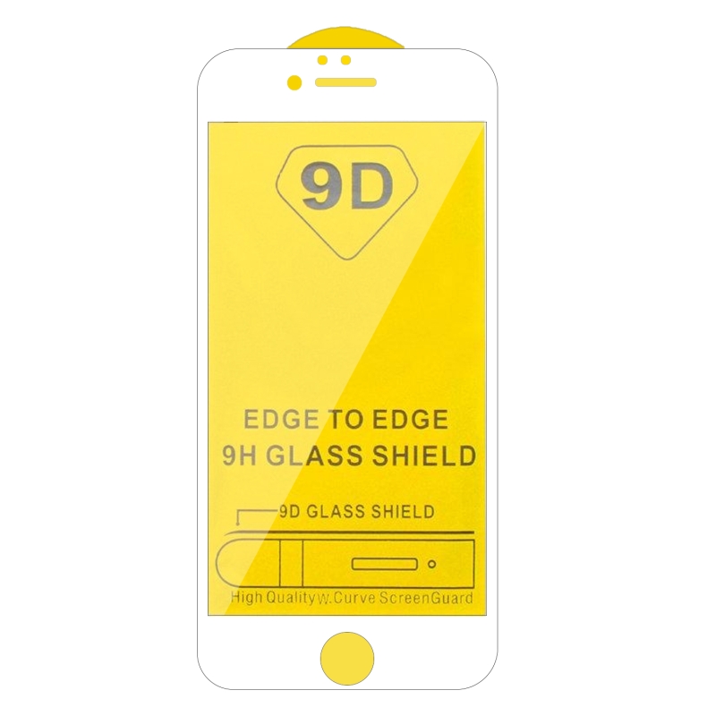 Защитное стекло Iph 6 Full Glue с рамкой 2.5D белое (25 шт./уп.)