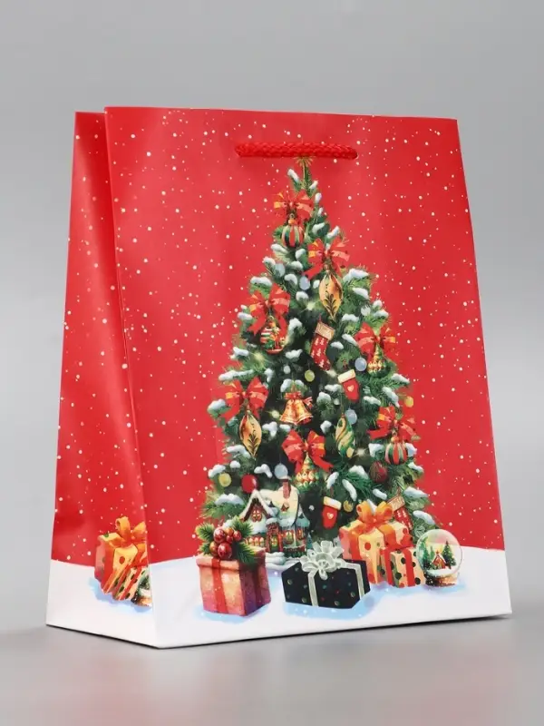 Пакет подарочный новогодний ламинированный, &laquo;Новогодний шар&raquo; , 18&times;10&times;22.3 см