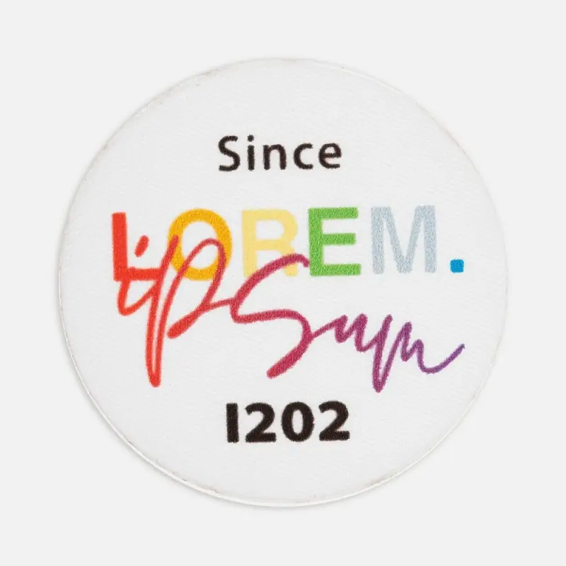 Наклейка тканевая Lunga Round, M, белая