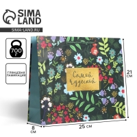 Пакет подарочный ламинированный, упаковка, &laquo;Present for you&raquo;, ML 25 х 21 х 8 см