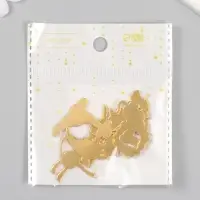 Декор для творчества пластик зеркальный "Животные Африки" набор 6 шт