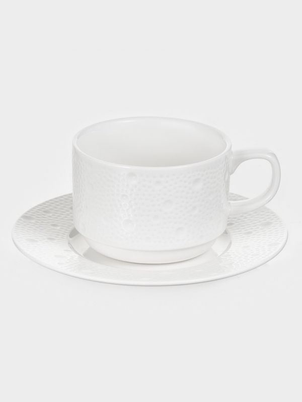 Чайная пара Magistro Fray, чайшка 230 мл и блюдце 15х7,7 см