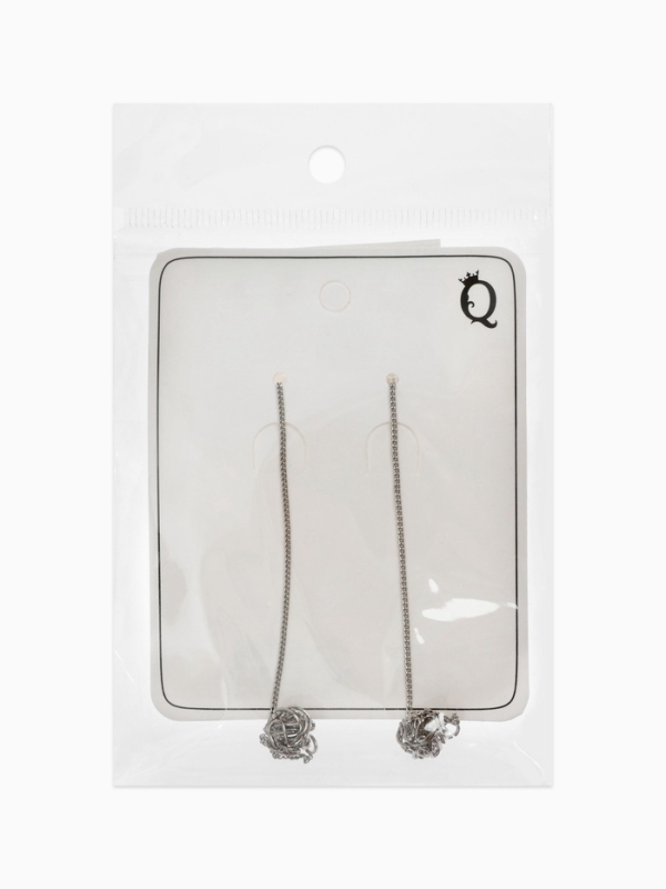 Серьги металл &laquo;Цепочки&raquo; шарики, цвет серебро