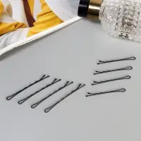 Невидимка для волос &laquo;Глория&raquo;, набор 40 шт., девчонка, 5.5 и 4.5 см, чёрная