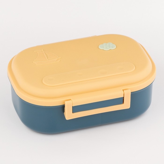 Ланч бокс в школу, контейнер для еды, 1.05 л, с приборами, 20 х 15 х 7,5 см