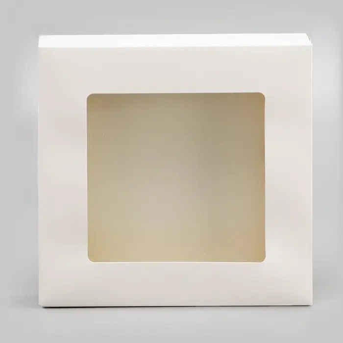 Контейнер на вынос, с окном, белый, 20&times;20&times;4 см