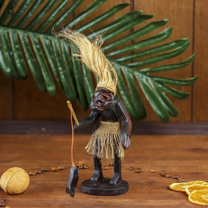 Сувенир &laquo;Абориген-рыбак&raquo;, 22 см, дерево