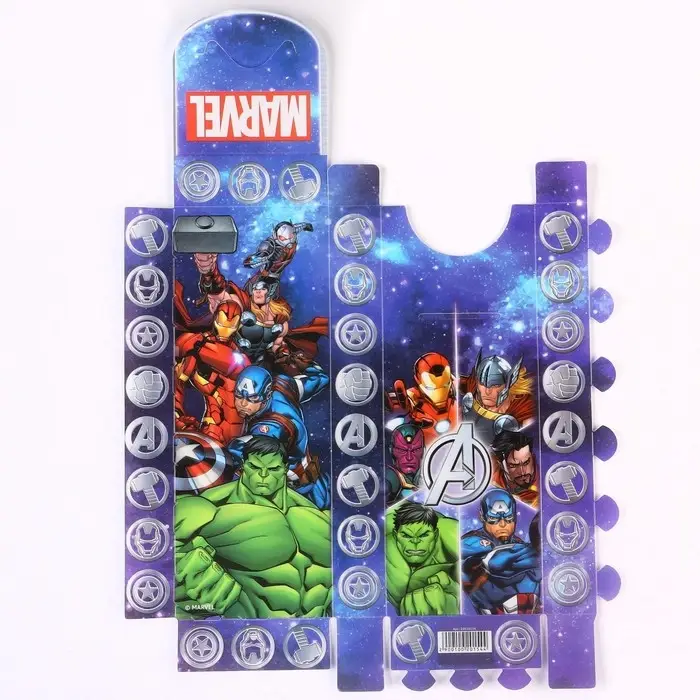 Пенал-футляр пластиковый, 75&times;195&times;25 мм, сборный, &laquo;Мстители&raquo;