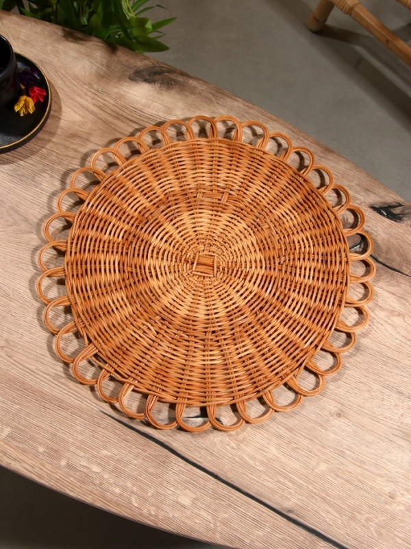 Подставка под горячее, 40х40х1 см, ротанг